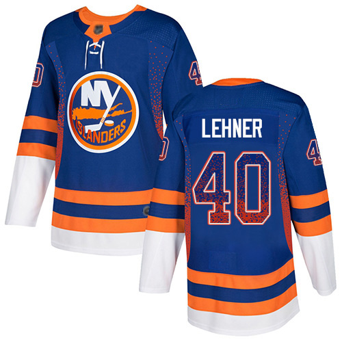 Personalized Islanders #40 Robin Lehner Royal Blue Home Authentic Drift Fashion Stitched Hockey Jersey