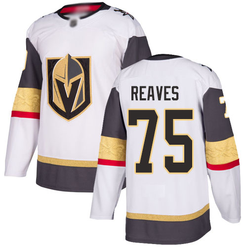 Personalized Golden Knights #75 Ryan Reaves White Road Authentic Stitched Hockey Jersey
