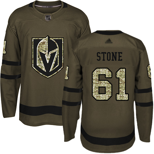 Personalized Golden Knights #61 Mark Stone Green Salute to Service Stitched Hockey Jersey