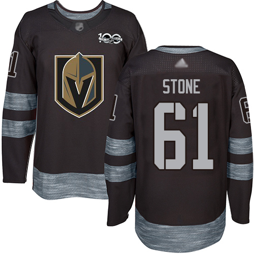 Personalized Golden Knights #61 Mark Stone Black 1917-2017 100th Anniversary Stitched Hockey Jersey