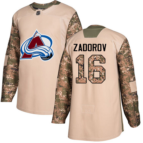 Personalized Avalanche #16 Nikita Zadorov Camo Authentic 2017 Veterans Day Stitched Hockey Jersey