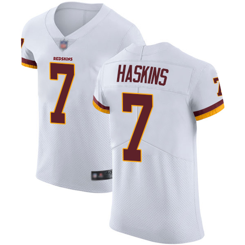 Personalized Redskins #7 Dwayne Haskins White Men’s Stitched Football Untouchable Elite Jersey