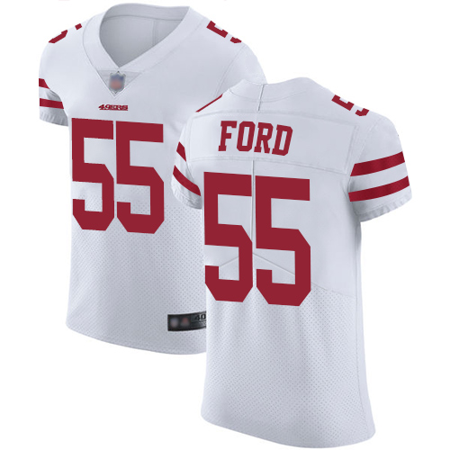 Personalized 49ers #55 Dee Ford White Men’s Stitched Football Untouchable Elite Jersey
