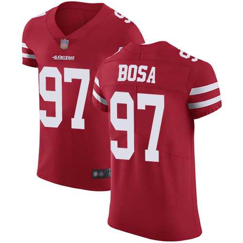 Personalized 49ers #97 Nick Bosa Red Team Color Men’s Stitched Football Untouchable Elite Jersey