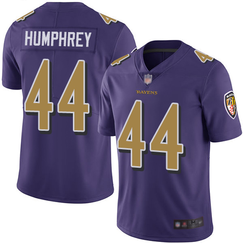 Personalized Ravens #44 Marlon Humphrey Purple Men’s Stitched Football Limited Rush Jersey