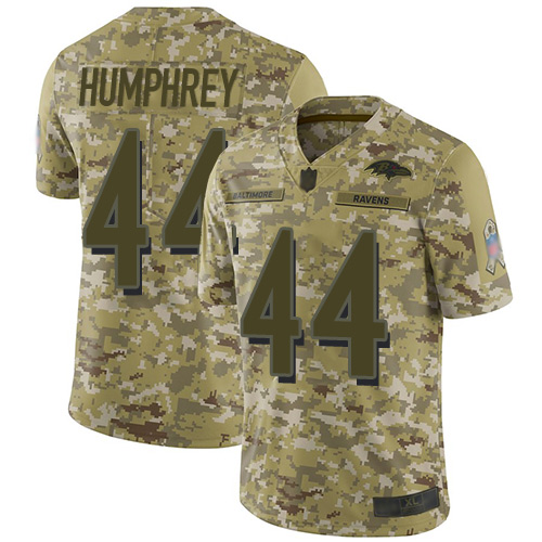Personalized Ravens #44 Marlon Humphrey Camo Men’s Stitched Football Limited 2018 Salute To Service Jersey