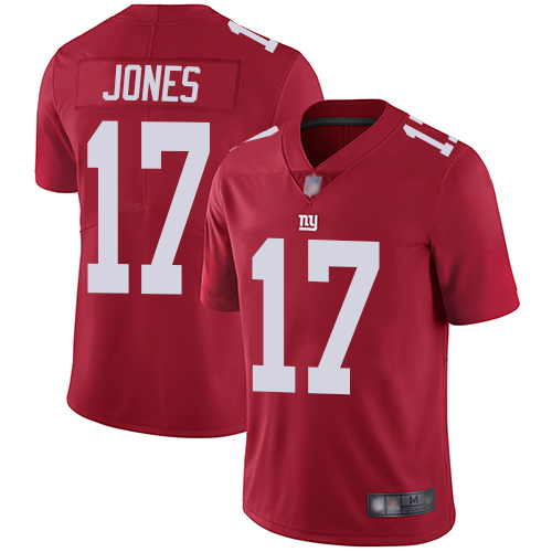 Personalized Giants #17 Daniel Jones Red Alternate Men’s Stitched Football Untouchable Limited Jersey