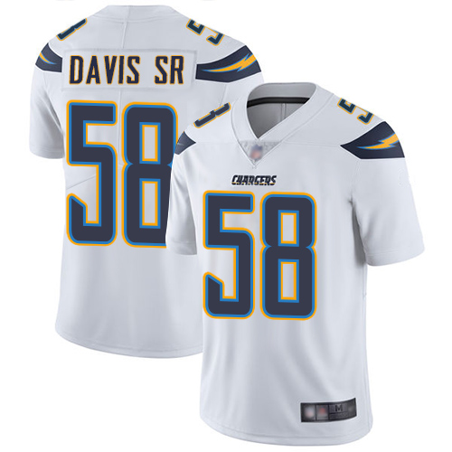 Personalized Chargers #58 Thomas Davis Sr White Men’s Stitched Football Untouchable Limited Jersey