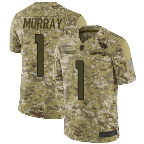 Personalized Cardinals #1 Kyler Murray Camo Men’s Stitched Football Limited 2018 Salute to Service Jersey