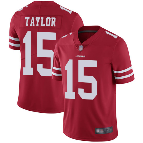 Personalized 49ers #15 Trent Taylor Red Team Color Men’s Stitched Football Untouchable Limited Jersey