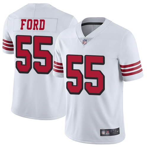 Personalized 49ers #55 Dee Ford White Rush Youth Stitched Football Untouchable Limited Jersey