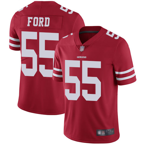 Personalized 49ers #55 Dee Ford Red Team Color Youth Stitched Football Untouchable Limited Jersey