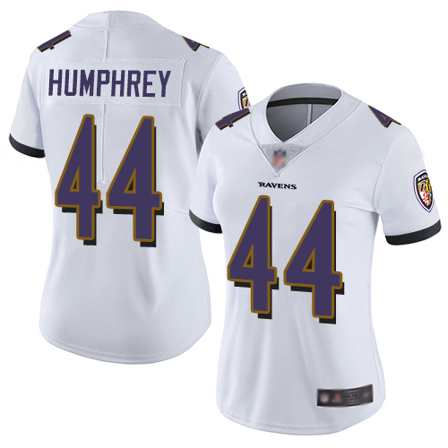 Personalized Ravens #44 Marlon Humphrey White Women’s Stitched Football Untouchable Limited Jersey