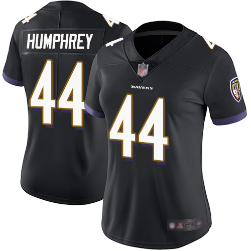 Personalized Ravens #44 Marlon Humphrey Black Alternate Women’s Stitched Football Untouchable Limited Jersey
