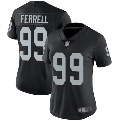 Personalized Raiders #99 Clelin Ferrell Black Team Color Women’s Stitched Football Untouchable Limited Jersey