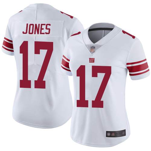 Personalized Giants #17 Daniel Jones White Women’s Stitched Football Untouchable Limited Jersey