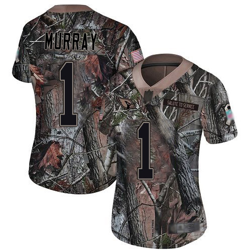 Personalized Cardinals #1 Kyler Murray Camo Women’s Stitched Football Limited Rush Realtree Jersey