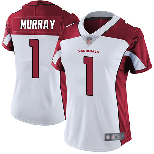 Personalized Cardinals #1 Kyler Murray White Women’s Stitched Football Untouchable Limited Jersey