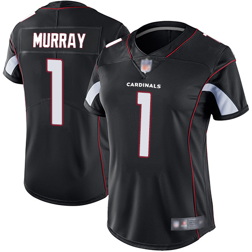 Personalized Cardinals #1 Kyler Murray Black Alternate Women’s Stitched Football Untouchable Limited Jersey