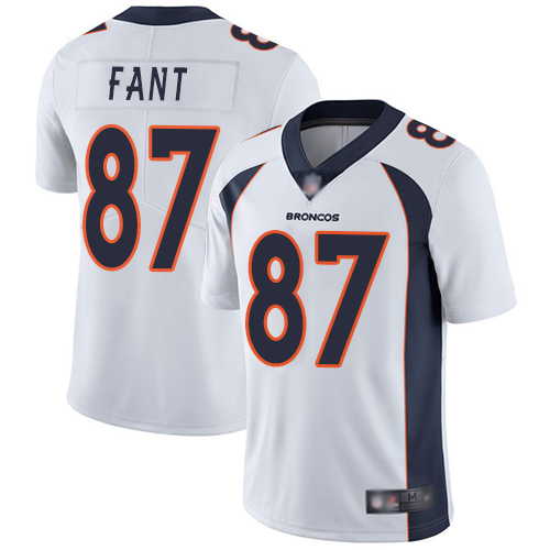 Personalized Broncos #87 Noah Fant White Youth Stitched Football Untouchable Limited Jersey