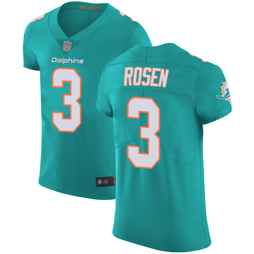 Personalized Dolphins #3 Josh Rosen Aqua Green Team Color Men’s Stitched Football Untouchable Elite Jersey