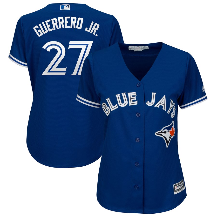 Personalized Women Blue Jays 27 Vladimir Guerrero Jr. Royal Women Cool Base Jersey