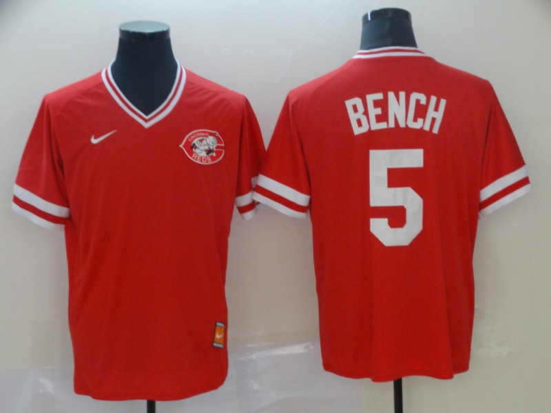 Personalized Reds 5 Johnny Bench Red Throwback Jersey