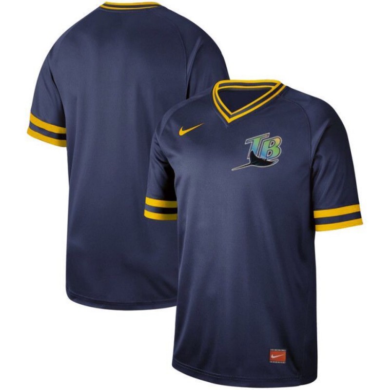 Personalized Rays Blank Navy Throwback Jersey
