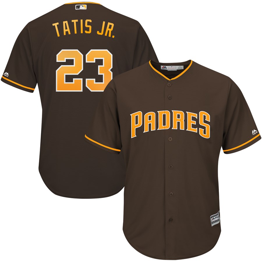 Personalized Padres 23 Fernando Tatis Jr. Brown Cool Base Jersey