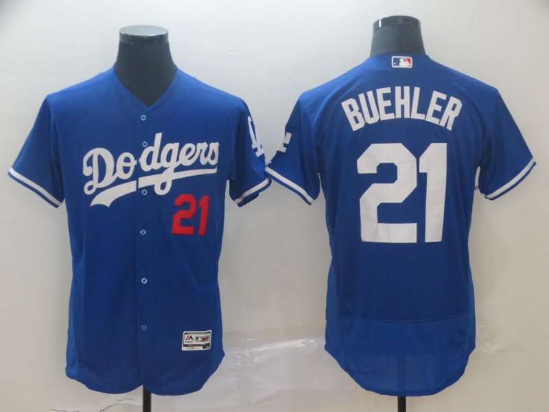Personalized Dodgers 21 Walker Buehler Royal Flexbase Jersey