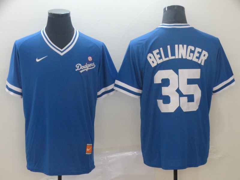 Personalized Dodgers 35 Cody Bellinger Blue Throwback Jersey