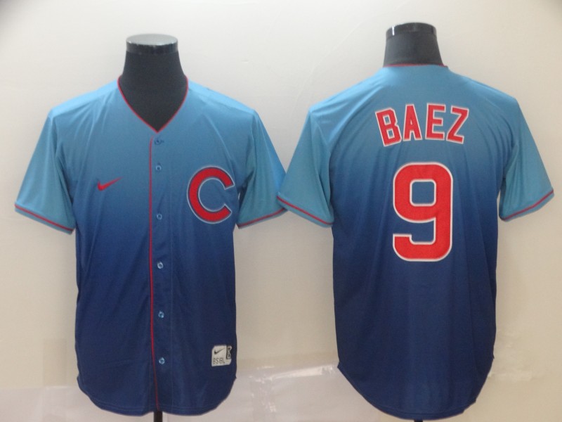 Personalized Cubs 9 Javier Baez Blue Drift Fashion Jersey