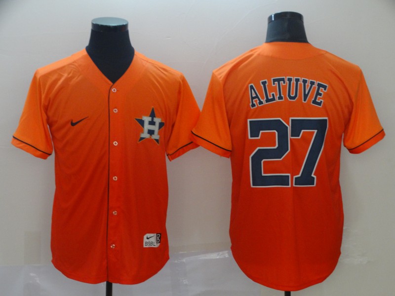 Personalized Astros 27 Jose Altuve Orange Drift Fashion Jersey