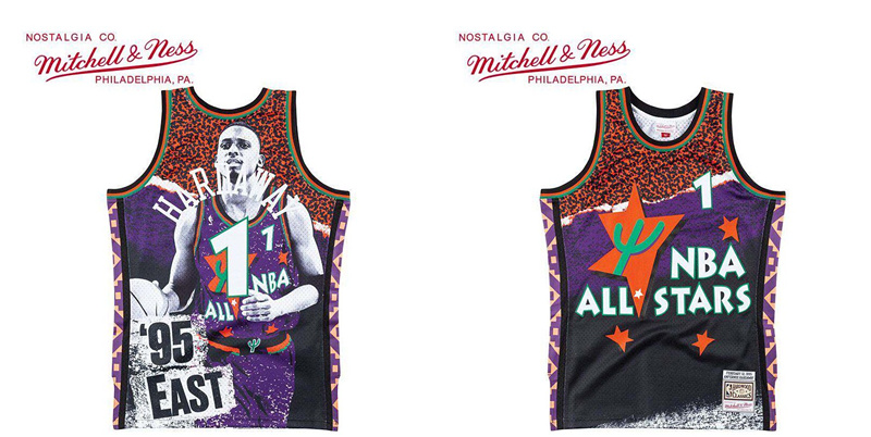 Personalized Magic 1 Anfernee Hardaway Black Mitchell & Ness 2019 NBA All Star Game 1995 Fashion Jersey