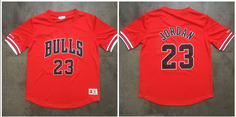 Personalized Bulls 23 Michael Jordan Red Mitchell & Ness Mesh Jersey