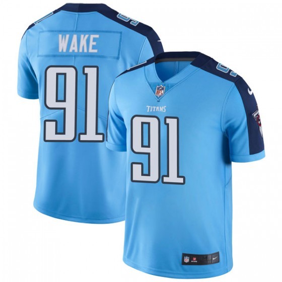 Personalized Titans 91 Cameron Wake Light Blue Untouchable Limited Jersey