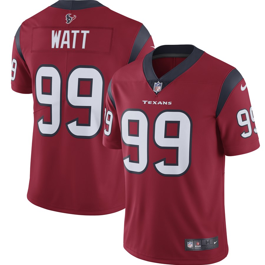 Personalized Texans 99 J.J. Watt Red New 2019 Untouchable Limited Jersey