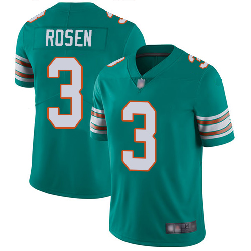 Personalized Dolphins #3 Josh Rosen Aqua Green Alternate Men’s Stitched Football Untouchable Limited Jersey