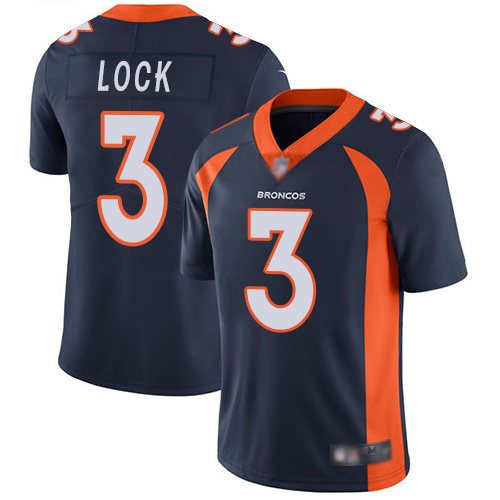 Personalized Broncos #3 Drew Lock Navy Blue Alternate Men’s Stitched Football Untouchable Limited Jersey
