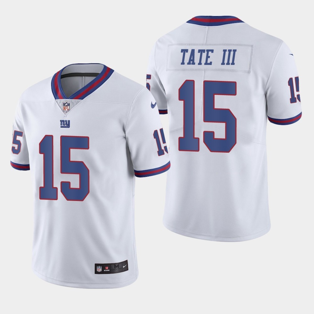 Personalized Giants 15 Golden Tate III White Color Rush Limited Jersey