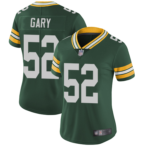 Personalized Packers #52 Rashan Gary Green Team Color Women’s Stitched Football Untouchable Limited Jersey