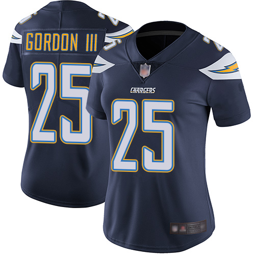 Personalized Chargers #25 Melvin Gordon III Navy Blue Team Color Women’s Stitched Football Untouchable Limited Jersey