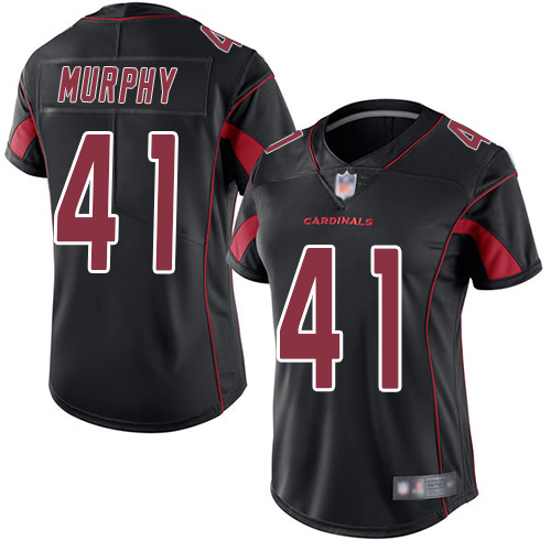 Personalized Cardinals #41 Byron Murphy Black Women’s Stitched Football Limited Rush Jersey