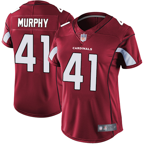 Personalized Cardinals #41 Byron Murphy Red Team Color Women’s Stitched Football Untouchable Limited Jersey