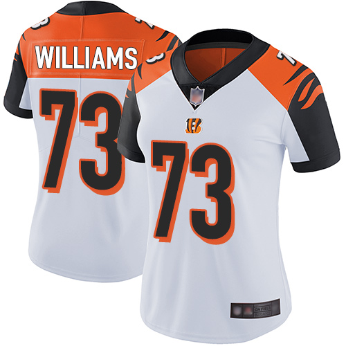 Personalized Bengals #73 Jonah Williams White Women’s Stitched Football Untouchable Limited Jersey