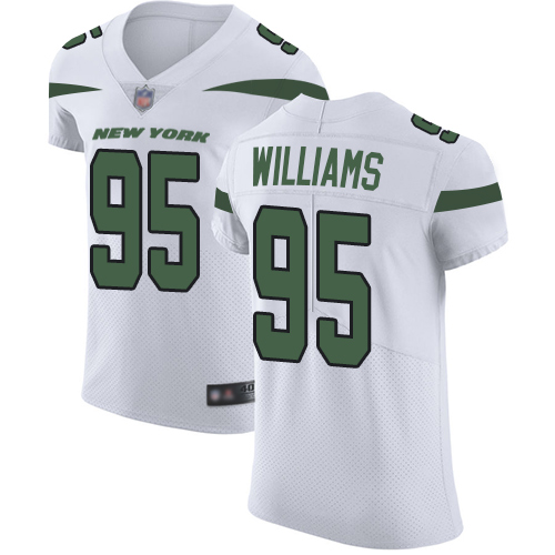 Personalized Jets #95 Quinnen Williams White Men’s Stitched Football Untouchable Elite Jersey