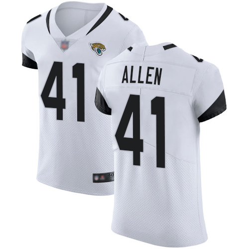 Personalized Jaguars #41 Josh Allen White Men’s Stitched Football Untouchable Elite Jersey