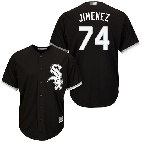 Personalized White Sox #74 Eloy Jimenez Black Cool Base Stitched Youth Baseball Jersey