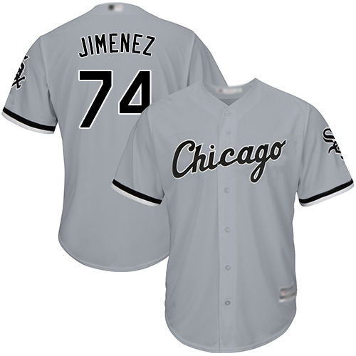 Personalized White Sox #74 Eloy Jimenez Grey Road Cool Base Stitched Youth Baseball Jersey