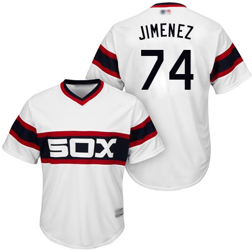 Personalized White Sox #74 Eloy Jimenez White Alternate Home Cool Base Stitched Youth Baseball Jersey